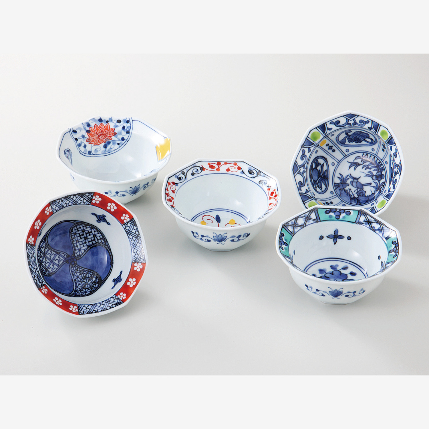 Price Gift｜錦絵変り 八角小鉢揃｜西海陶器 | SAIKAI B-SHOP｜西海