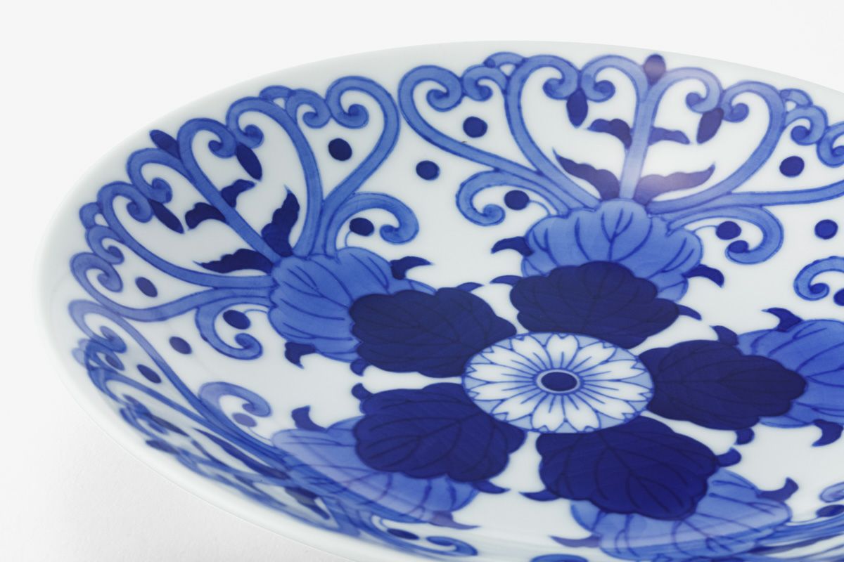 染付菊唐草 6号和皿揃 | 有田焼 深川製磁｜公式オンラインストア