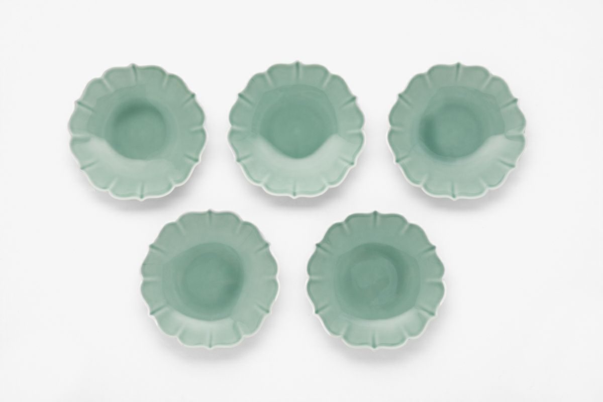 笹青磁 5号皿揃 | 有田焼 深川製磁｜公式オンラインストア