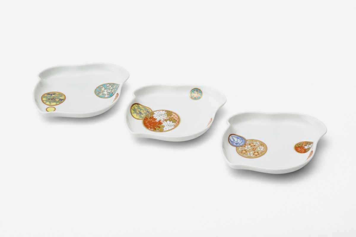 寿赤絵 トリプレット千鳥（3枚組） | 有田焼 深川製磁｜公式オンライン