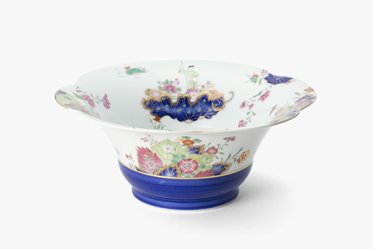 有田焼源右衛門窯 染錦山水絵茶碗 染錦山水絵 飯碗 ｜ 有田焼の