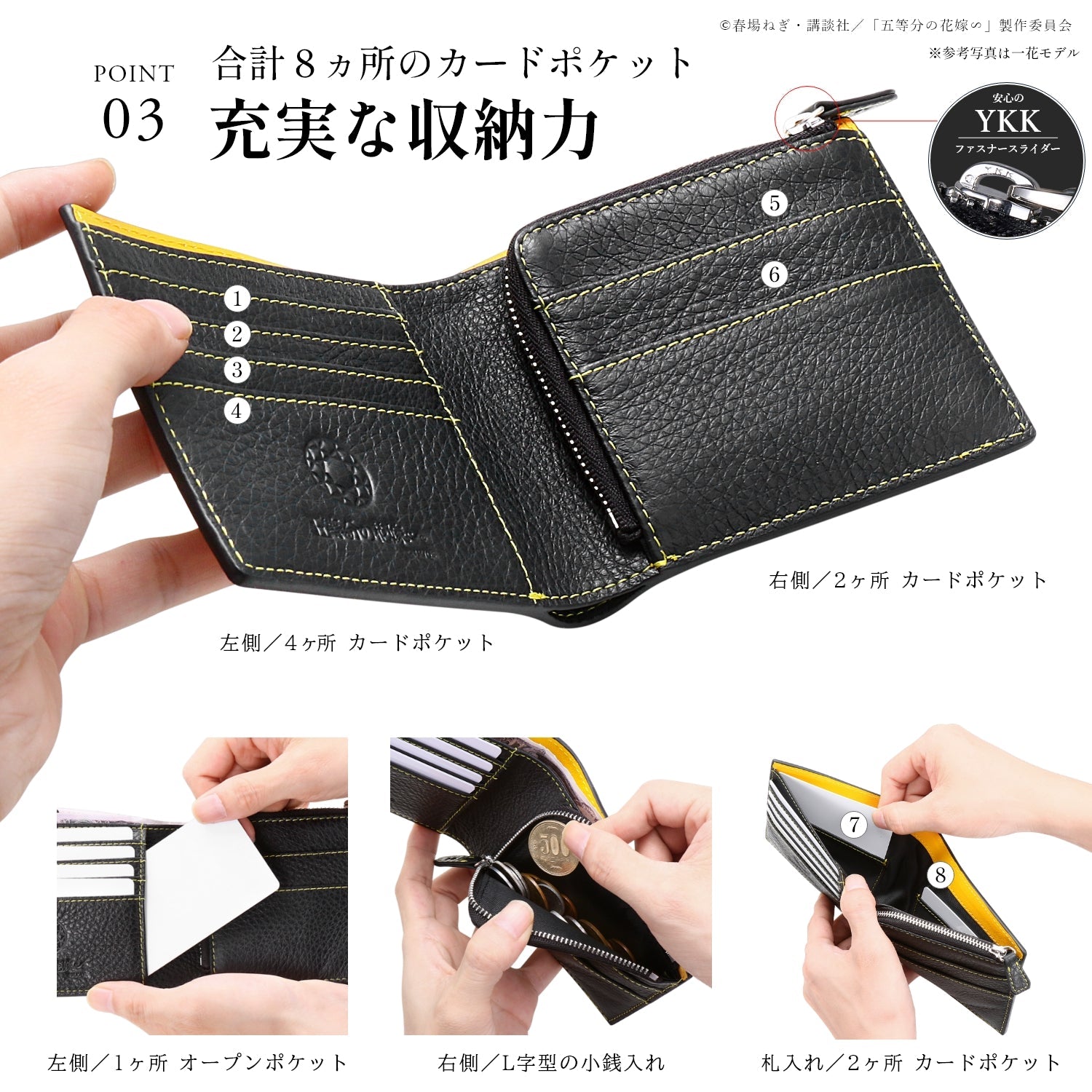 TVスペシャルアニメ「五等分の花嫁∽」イタリアンレザー二つ折り財布