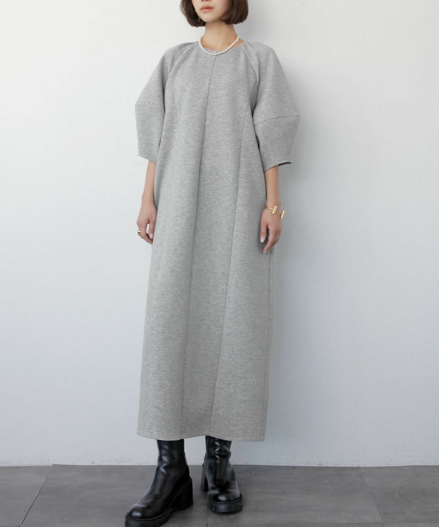 デイリー・カジュアル対応 | ボリュームスリーブワンピース