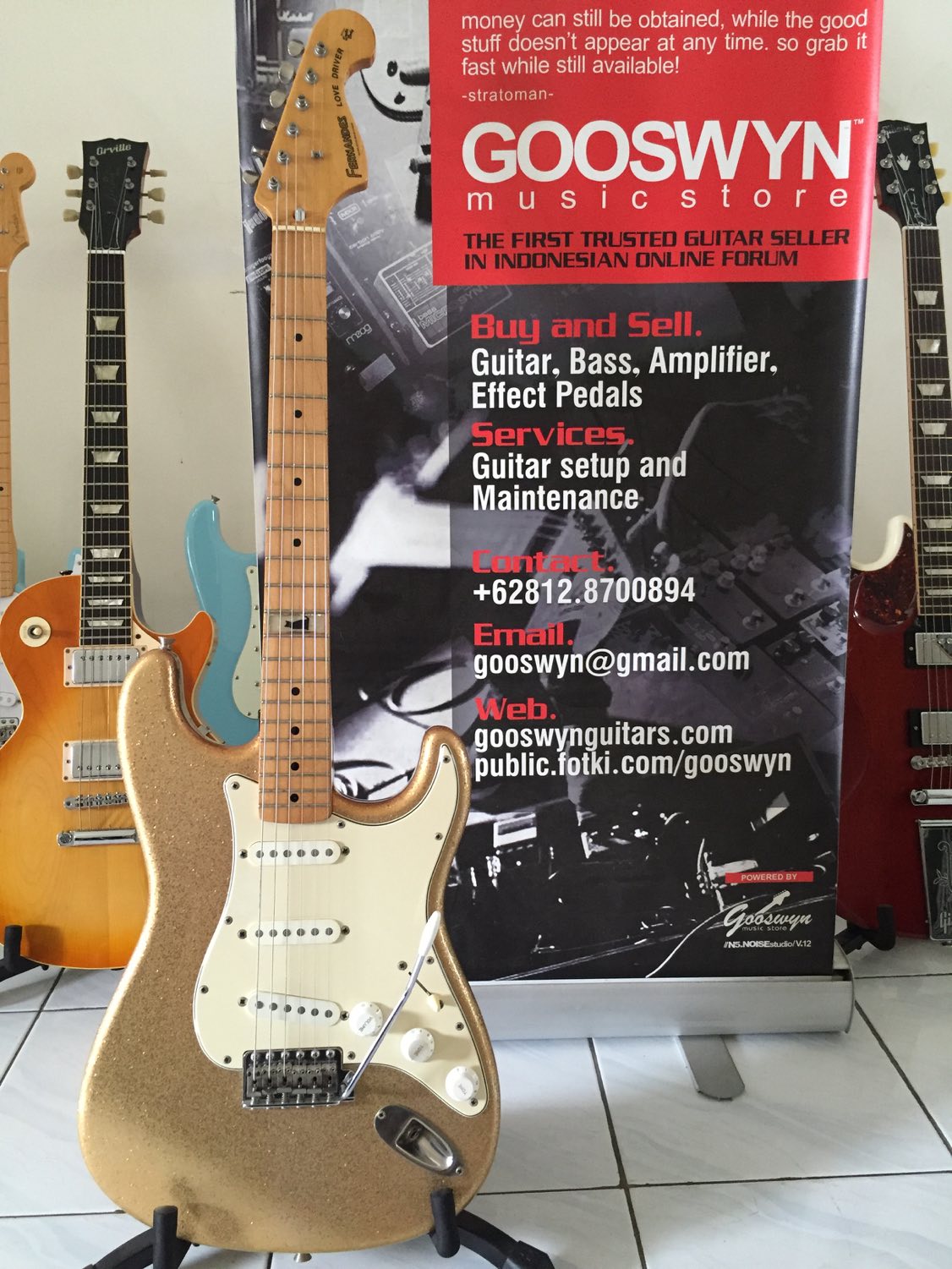 Sold !! ** Fernandes Ld-85kk Love Driver Ken Signature Model Made