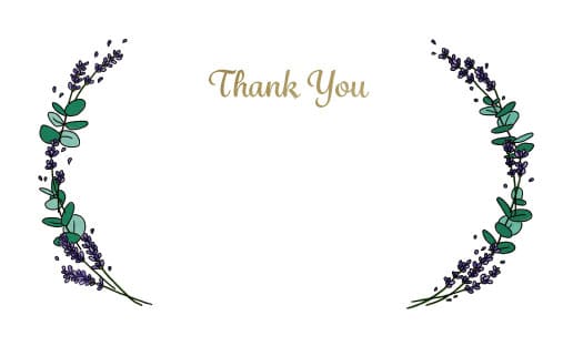 サンキューカードのテンプレート｜ラベンダー - GreenStock40
