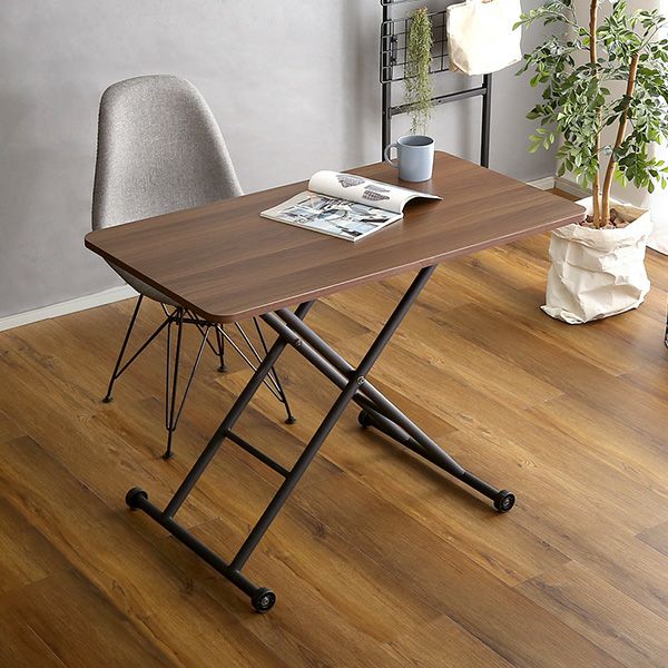 折りたたみ式無段階ガス圧昇降テーブル [HT-KT026] | 家具通販の