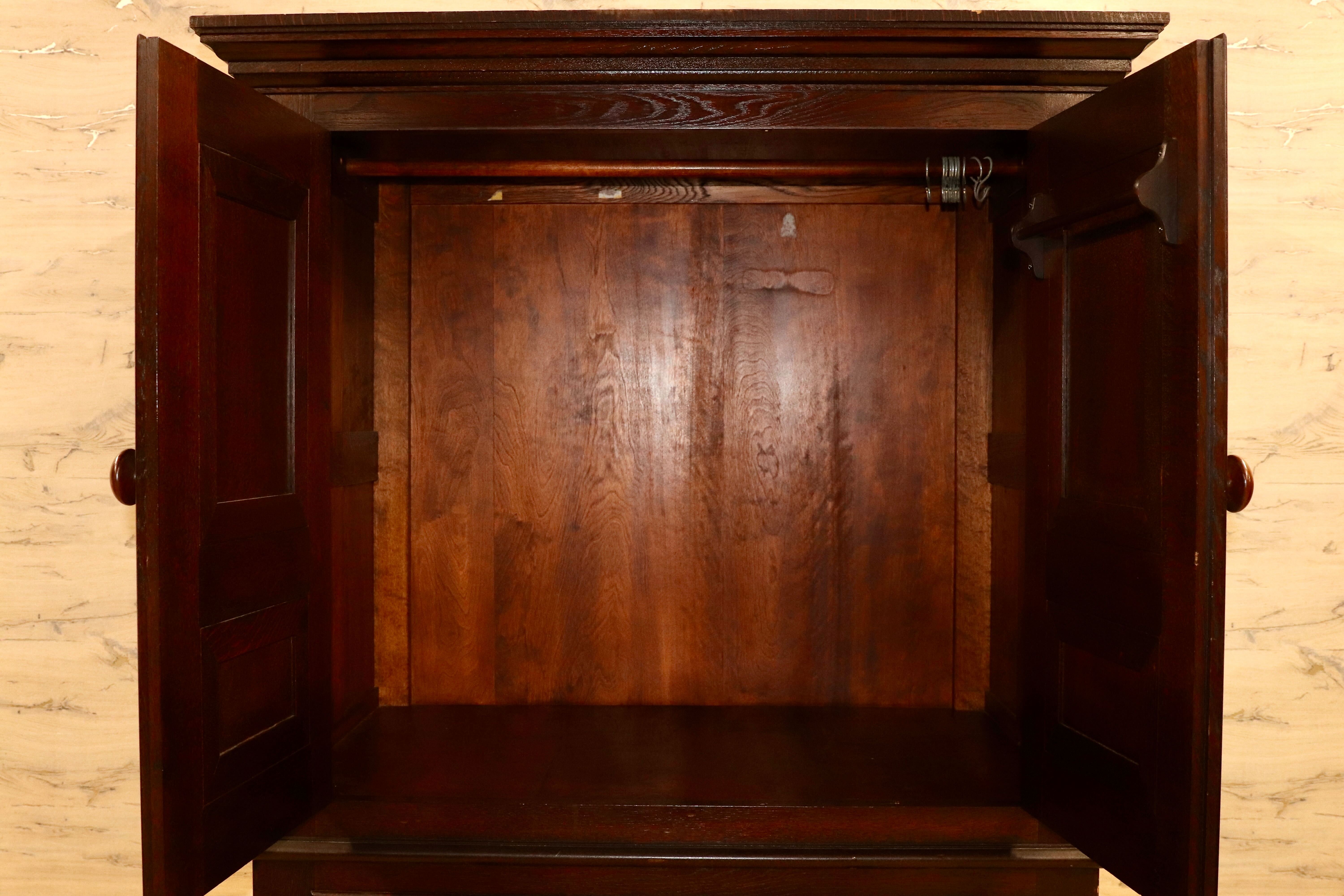 GMGK435A○松本民芸家具 E型洋服箪笥 ワードローブ チェスト 洋服収納