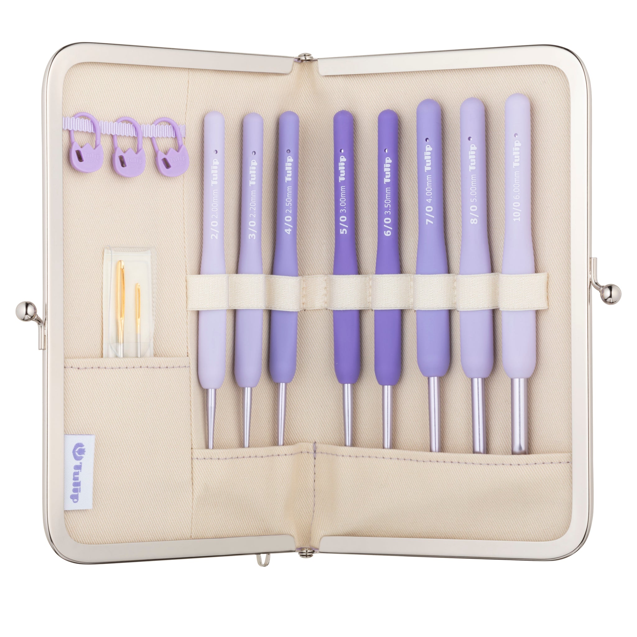 TEM-001 エティモムラサキ クッショングリップ付きかぎ針セット – 手芸マキ