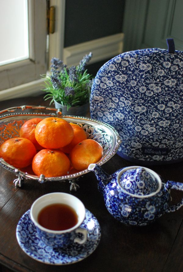 英国輸入雑貨 バーレイ社のカップ＆ソーサー(ブルーキャリコ)(n1-235