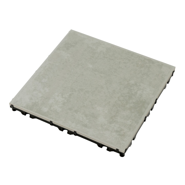 敷くだけタイル 磁器 ライトグレー /A(ライトグレー): デッキ・タイル