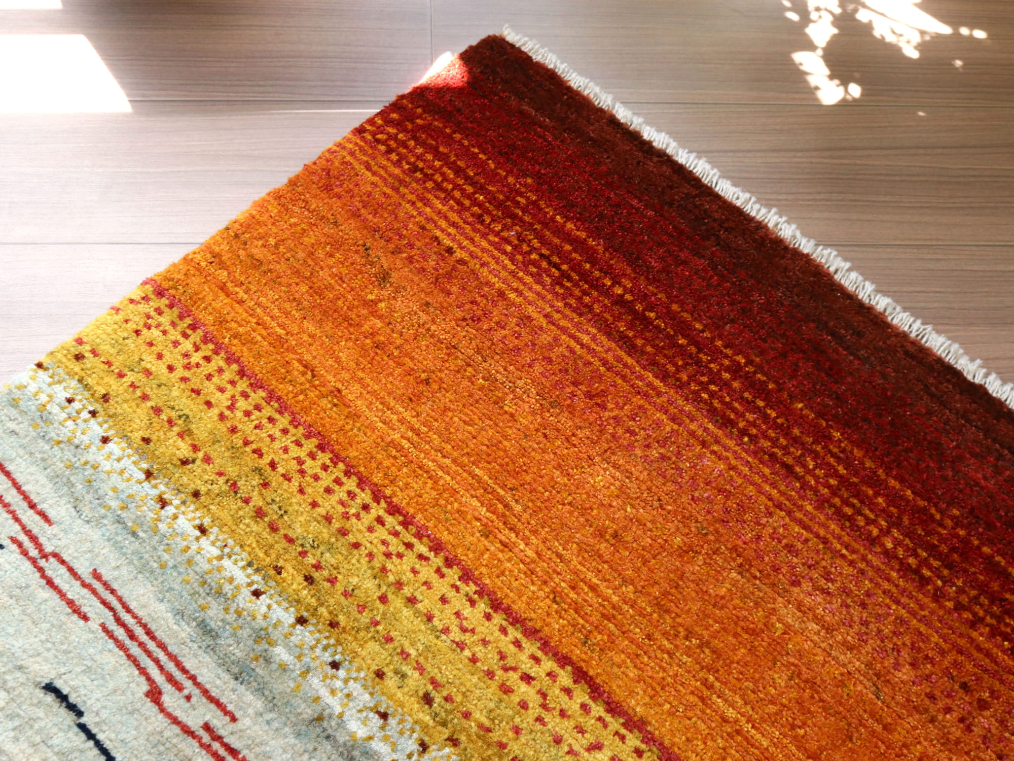 ギャッベ ノマド 手織りラグ イラン141×71cm 風景のギャッベ