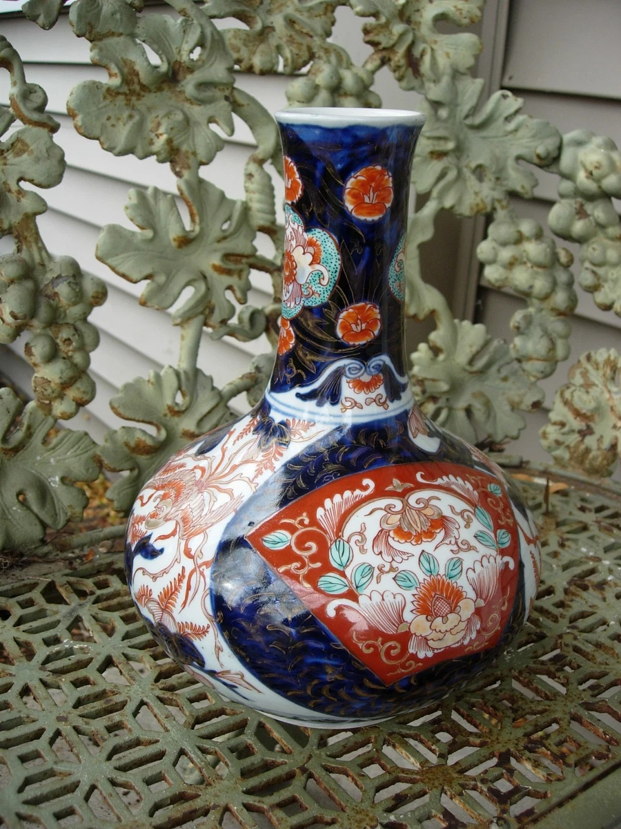 陶瓷蓝色1850-1899 年日本花瓶| eBay