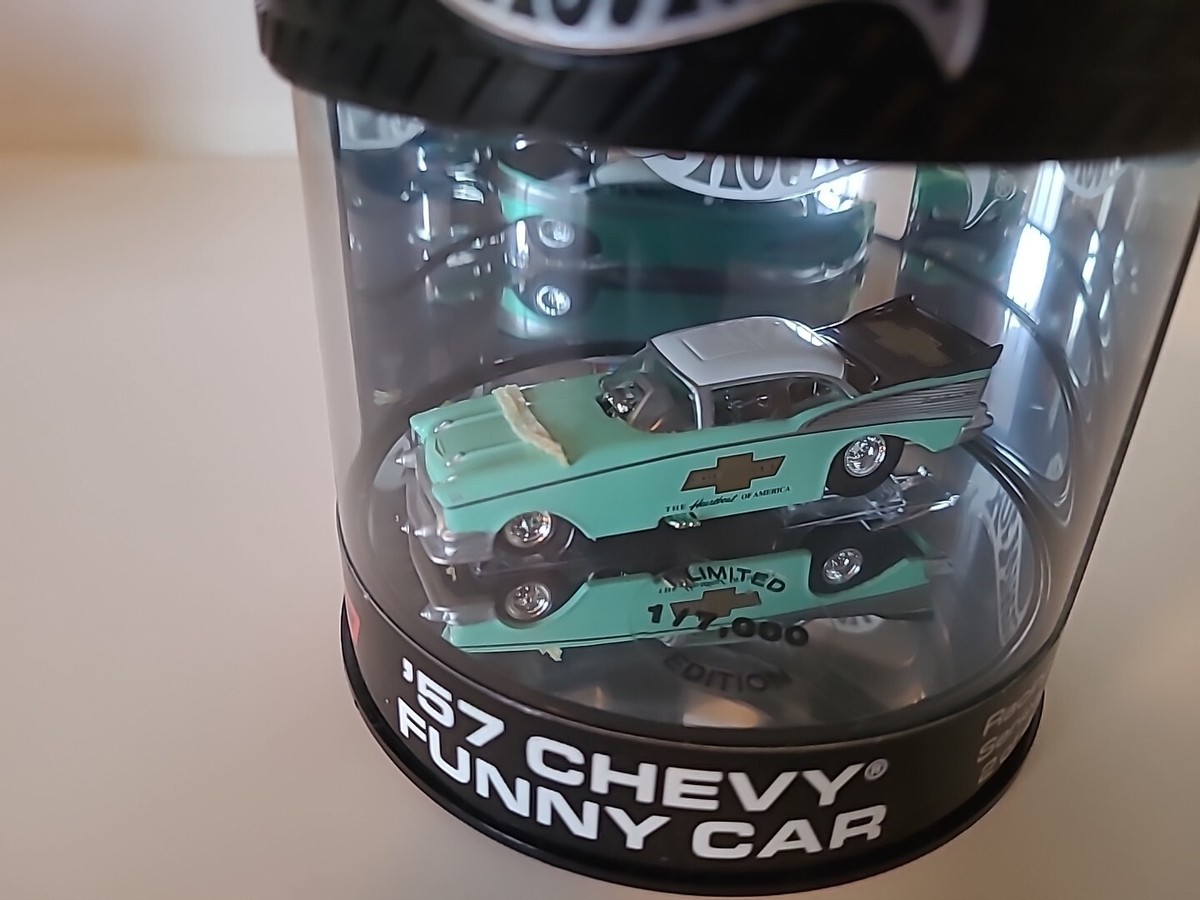 2003 Hot Wheels Limited Edition Oil Can '57 Chevy Funny Car green