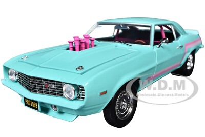 1969 CHEVROLET CAMARO Z/28 LIGHT BLUE 1/24 DIECAST MODEL CAR BY M2