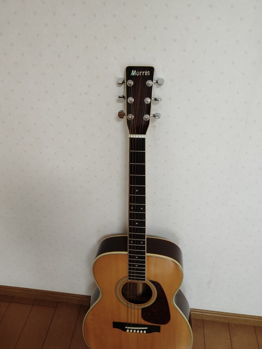 Acoustic Guitar Morris MF-207 Natural Made in Korea with Soft Case