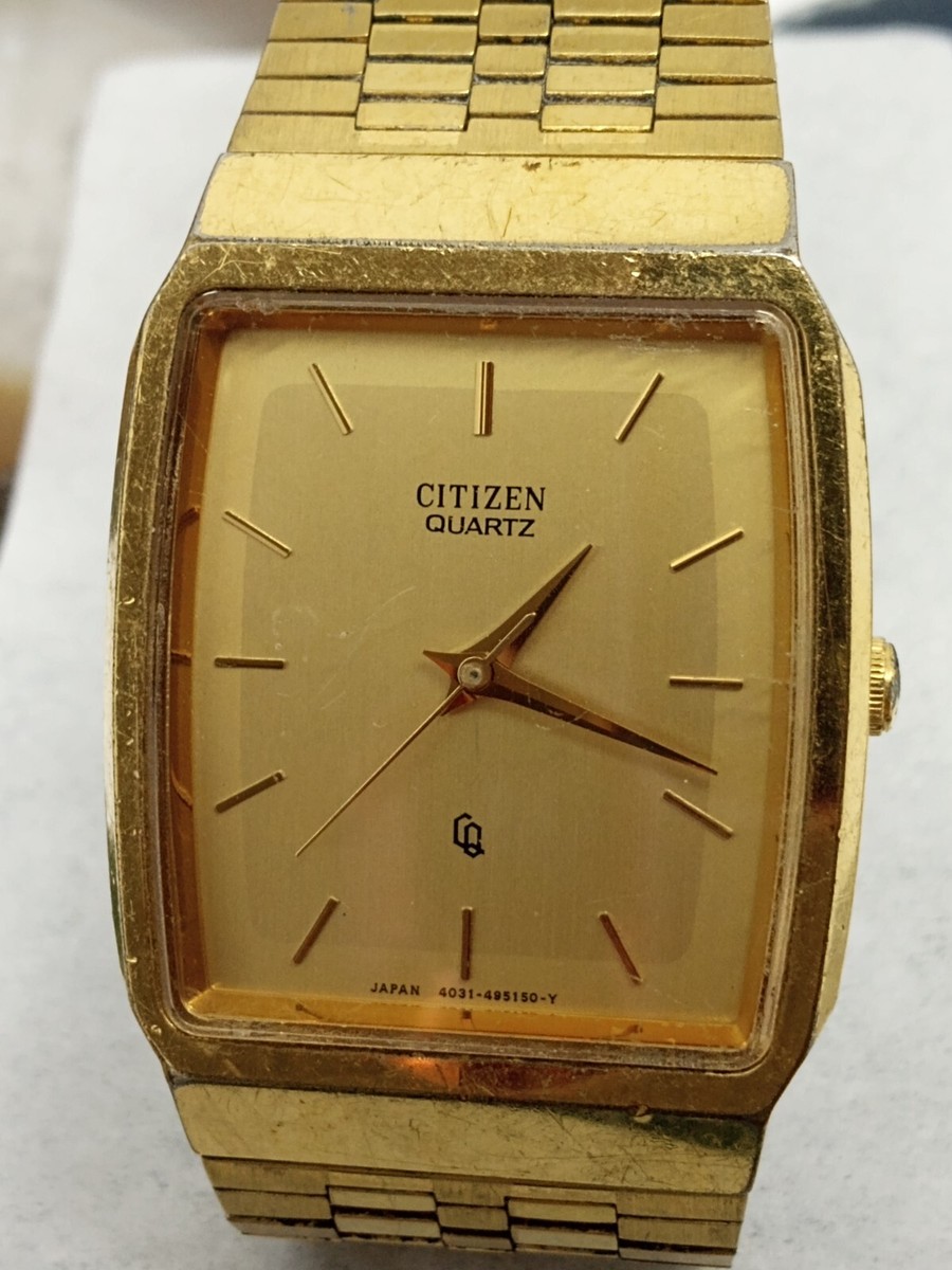 CITIZEN Watch Men's JAPAN Vintage Gold Plate # 4031-495150Y