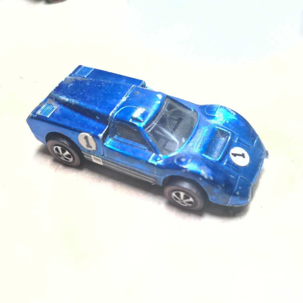1967 Mattel Hot Wheels Redline Ford J-Car Early Sweet 16 USA Blue