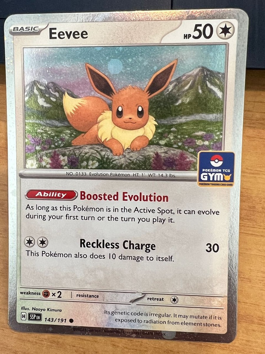Pokemon English Eevee Gym Promo Asia event Exclusive Stamp 143/191