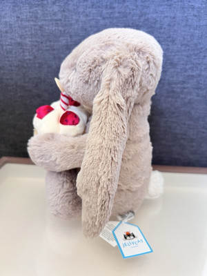 Jellycat Bashful Beige Bunny 'Birthday'-BNWT-100% Authentic | eBay