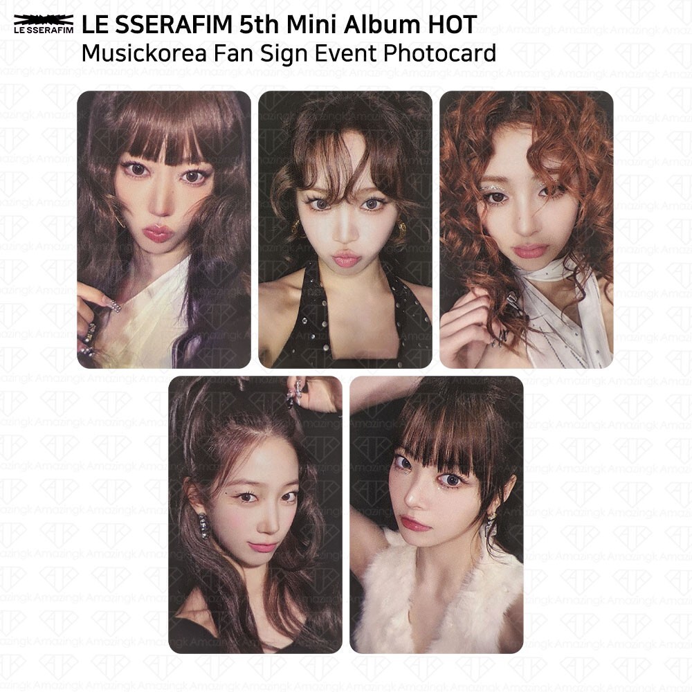 Le Sserafim 5th Mini Album HOT Musickorea Fan Sign Event Photocard