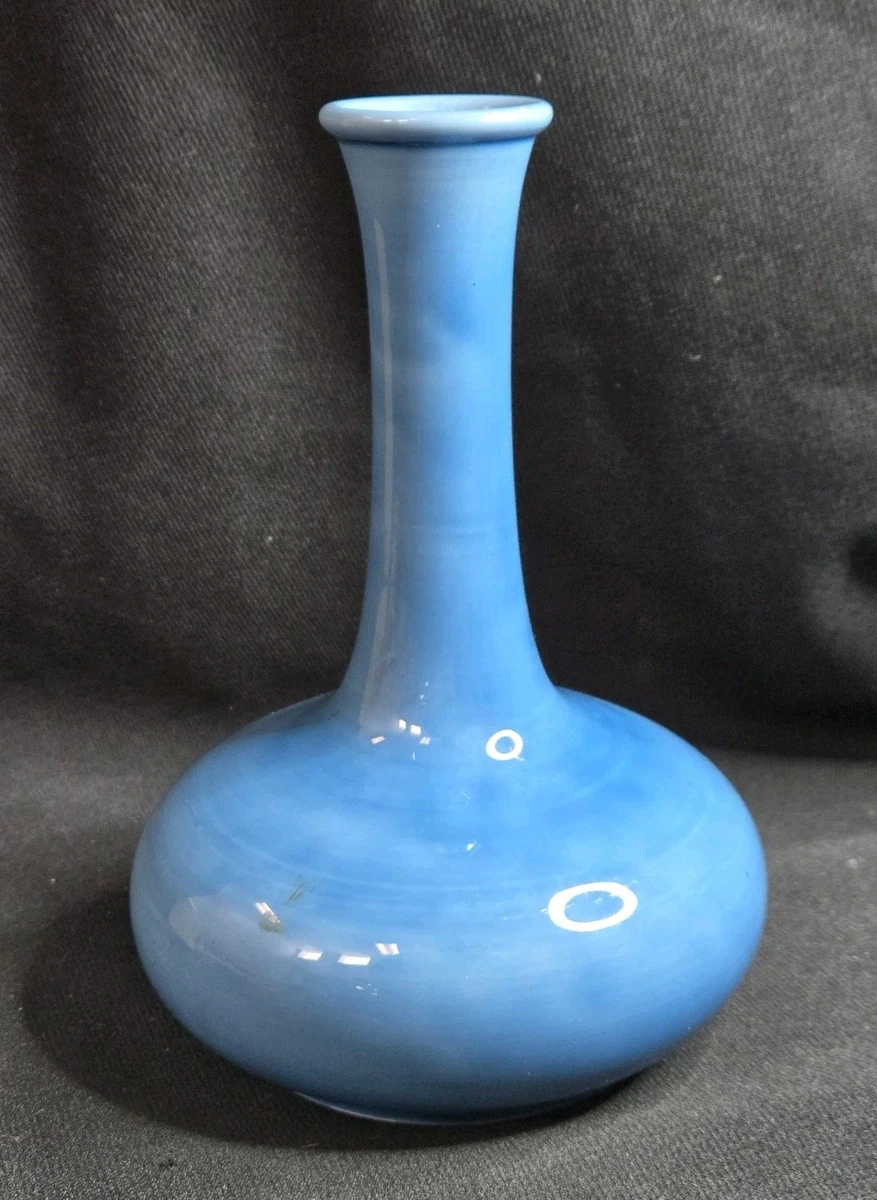 陶瓷蓝色老式原版古董日本花瓶| eBay