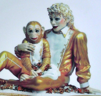 JEFF KOONS 'Michael Jackson + Bubbles' Ltd. Ed. Porcelain 6-1/2