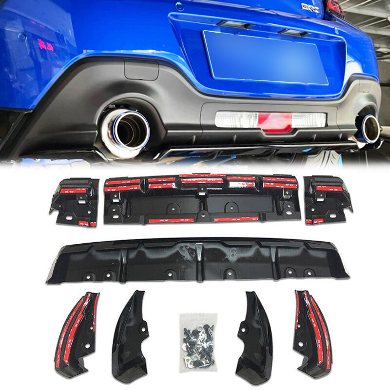 Fit 2022-2023 Subaru BRZ Toyota GR86 Glossy Black Rear Diffuser