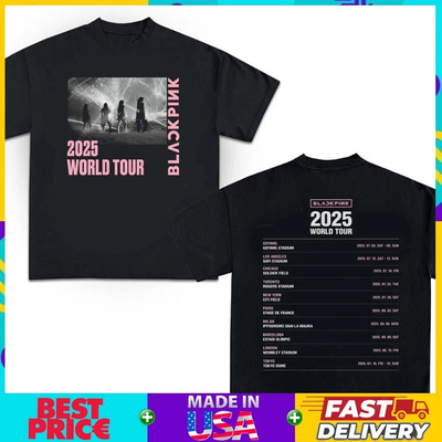 2025 BlackPink World Tour T-Shirt, Black Pink 2025 Concert Tee