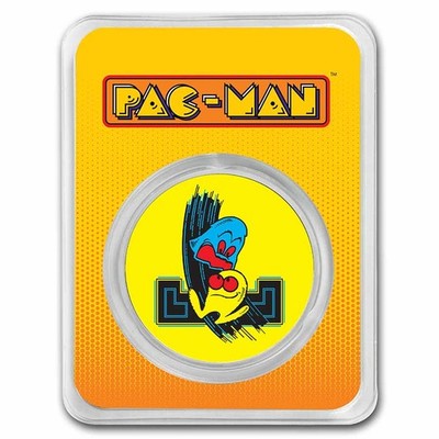 PAC-MAN™ Arcade Cabinet 1 oz Colorized Silver Round | eBay