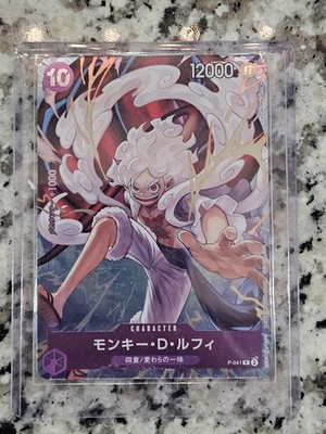 ONE PIECE CARD GAME MONKEY.D.LUFFY GEAR 5 P-041 1ST ANNIVERSARY