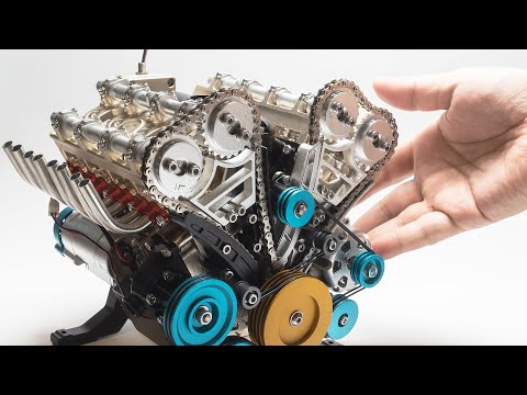 Building the V8 Engine Kit (Metal Machinery Assembly Model) V8