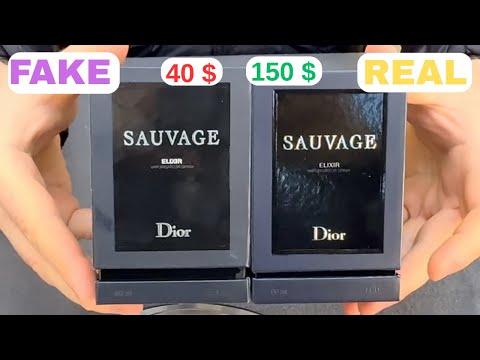 Fake vs Real Dior Sauvage Elixir Perfume - YouTube