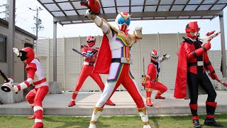 レッドヒーローショー - YouTube