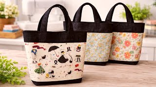 How to make a tote bag with 11 pockets and compartments - YouTube