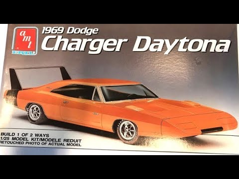 1969 Dodge Charger Daytona 1:25 Scale AMT #6278 Model Kit Review