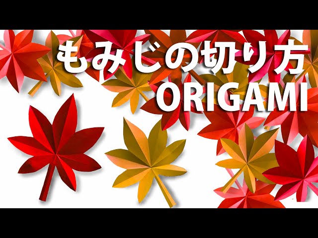 Autumn Origami] How to easily cut maple leaves with audio