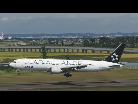 全日空(ANA) B767-300ER「スターアライアンス塗装」＠仙台空港 - YouTube
