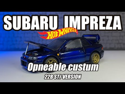 98 SUBARU IMPREZA 22B STI ｜full opneable｜hotwheels custom