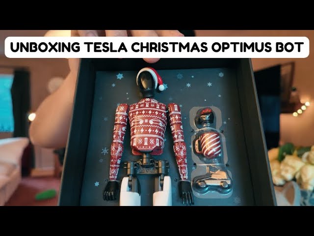 Unboxing Tesla Christmas Optimus Bot - YouTube