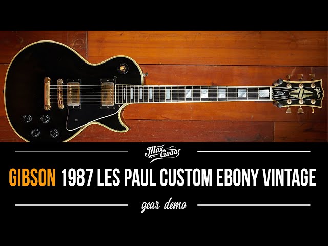 Vintage 1987 Gibson Les Paul Custom Ebony - Gear Demo - YouTube