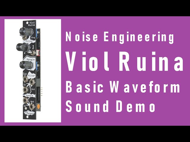 Viol Ruina - Filter Demo With Basic Waveforms - YouTube