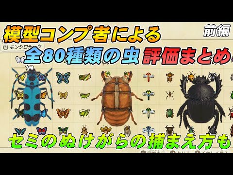 前編】模型コンプ者による虫図鑑、全80種類の入手しやすさまとめ セミ