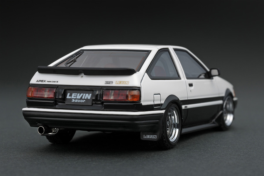 IG0471 1/43 Toyota Corolla Levin (AE86) 3-Door GT Apex White/Black
