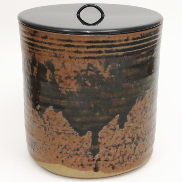 茶器/茶道具 水指（水差し）】 瀬戸一重口 加藤錦雄作（長谷窯） 木箱