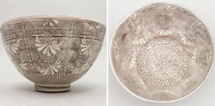 茶器/茶道具 抹茶茶碗】 紫翠紋又は紫三島 木弧 森里陶楽作 – 今屋静香園