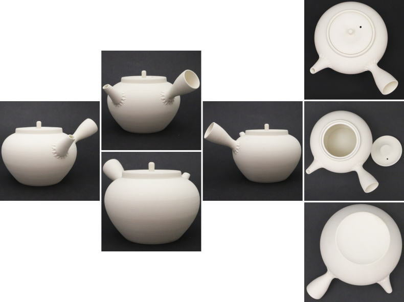 煎茶道具 湯沸かし/湯沸し】 大 横手ボーフラ 井上春峰作 約直径4寸