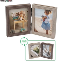 ヨドバシ.com - フジカラー FUJICOLOR 木製フォトスタンド Lサイズ 2連