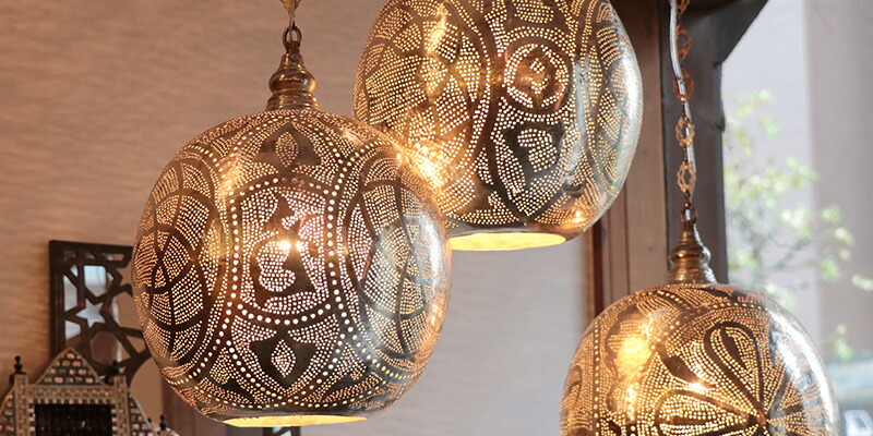 楽天市場】【10%OFFクーポン対象】メタルシェード モロッコランプ