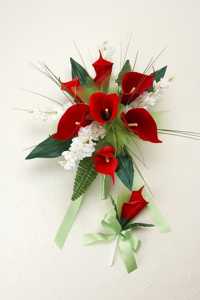 アートフラワーパーツ・造花・染花・布花】カラー（蕾） 造花 アート