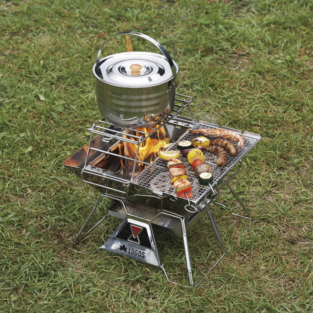 LOGOS the ピラミッドTAKIBI L コンプリートBBQコンロ グリル 焚火台